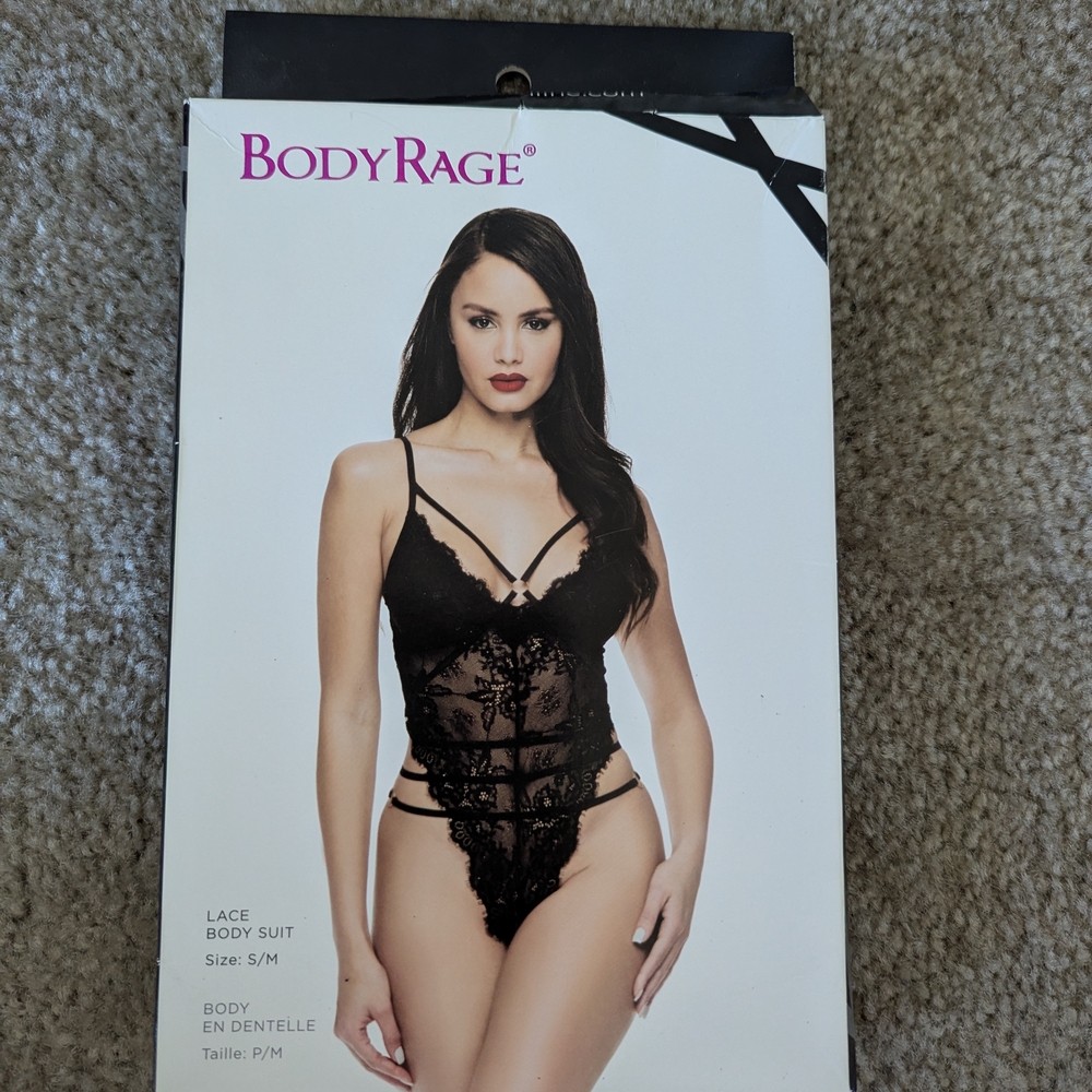 Body Rage Black Lace Bodysuit